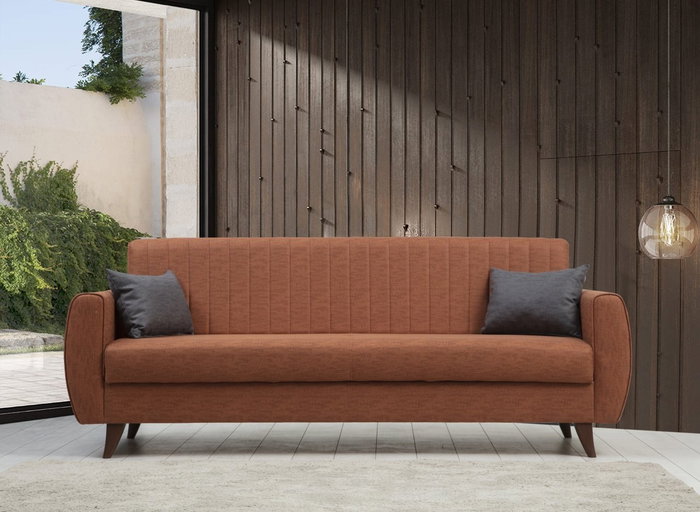 Atelier Del Sofa Sofá Cama de 3 Plazas Rojo Teja Atelier Del Sofa Sofá Cama de 3 Plazas Rojo Teja